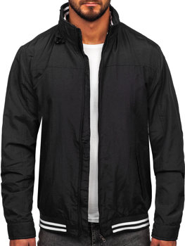 Crna muška prijelazna jakna sa skrivenom kapuljačom Bolf 5M3101
