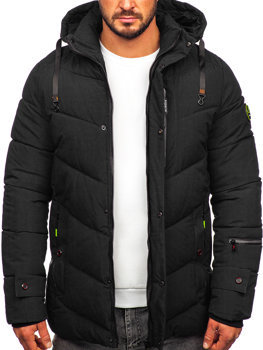 Crna prošivena muška zimska jakna Bolf 22M55