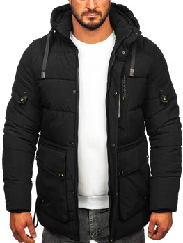 Crna prošivena muška zimska jakna Bolf 22M60