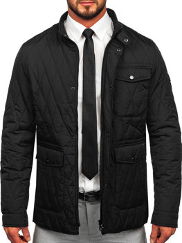 Crna prošivena prijelazna jakna muška Bolf 22M19