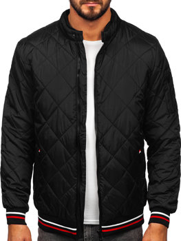 Crna prošivena prijelazna jakna muška Bolf 7150