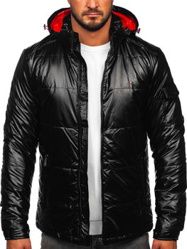 Crna prošivena sportska prijelazna jakna muška  Bolf 2137