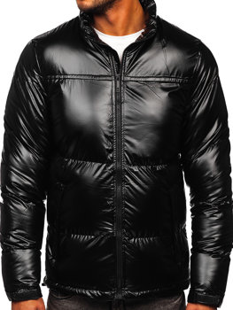 Crna prošivena zimska muška jakna Bolf 1188