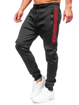 Crne hlače muške joggerice sportske cargo Bolf K10283