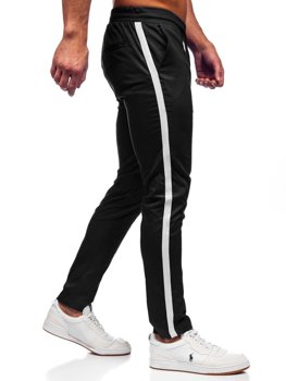 Crne jogger hlače od tkanine muške Bolf 0013