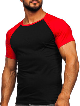 Crno-crvena muška majica Bolf 8T82