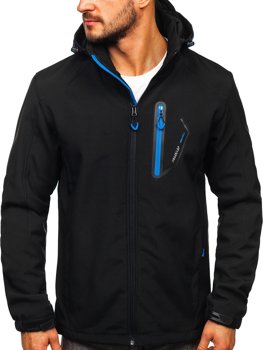 Crno-plava jakna muška softshell Bolf BK017