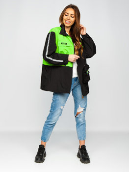 Crno-zelena prijelazna jakna ženska Bolf AG3010