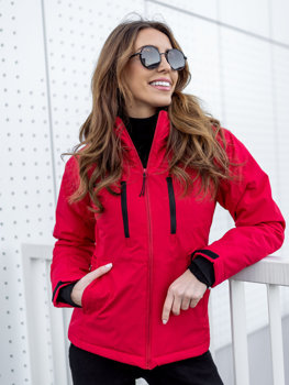 Crvena zimska skijaška ženska jakna Bolf HH012