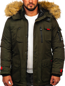 Kaki jakna muška zimska parka Bolf 5M791