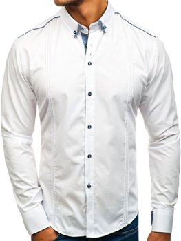 Košulja muška elegantna dugih rukava bijela Bolf 8821