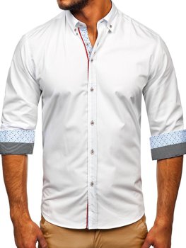 Košulja muška elegantna dugih rukava bijela Bolf 8839