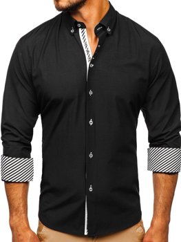 Košulja muška elegantna dugih rukava crna Bolf 5796