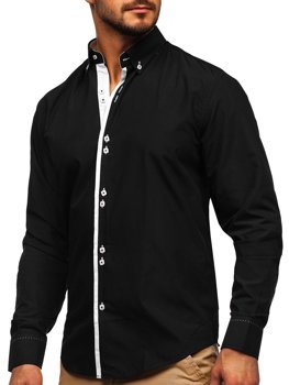 Košulja muška elegantna dugih rukava crna Bolf 5797