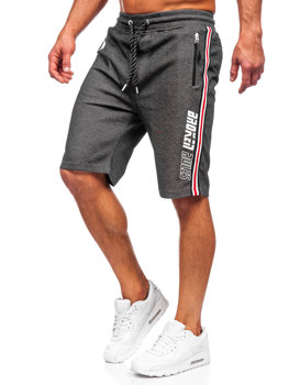 Kratke muške sportske hlače czarno-białe Bolf Q3884