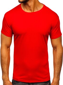 Majica muška bez printa svijetlocrvena Bolf 2005