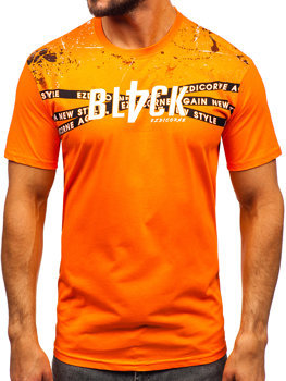 Narančasta muška pamučna majica Bolf 14722