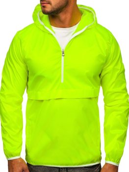 Neon-žute prijelazna jakna muška sportska anorak s kapuljačom BOLF 5061