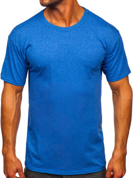 Plava muška majica bez printa Bolf B10