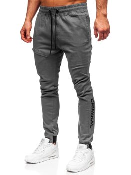 Sive hlače jogger muške Bolf B11119