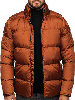 Smeđa prošivena jakna muška zimska Bolf 0025