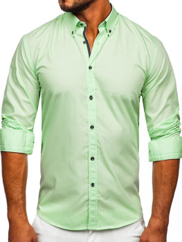 Svijetlozelena košulja dugih rukava Bolf 20716