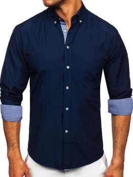 Tamnoplava košulja muška dugih rukava Bolf 20719