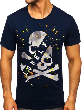 Tamnoplava majica muška s printom Bolf Y70008