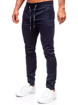 Tamnoplave muške hlače od materijala jogger Bolf KA6078