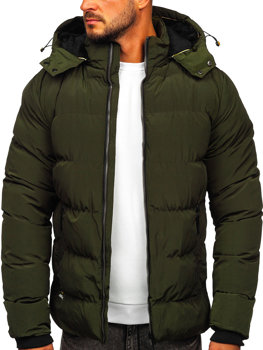 Zelena prošivena muška zimska jakna Bolf 6906