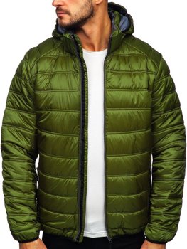Zelena prošivena prijelazna jakna muška sportska Bolf BK111