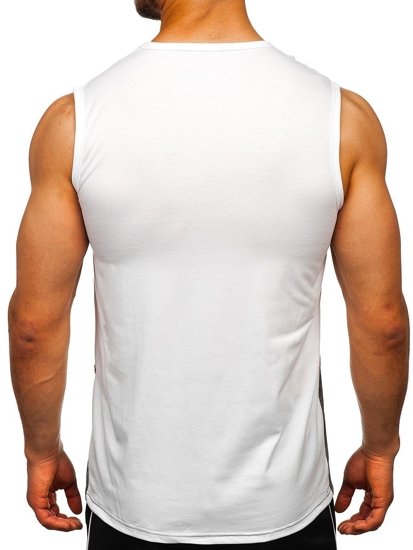 Bijela majica tank top s printom Bolf SS11068
