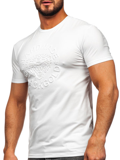 Bijela muška majica s printom Bolf MT3056
