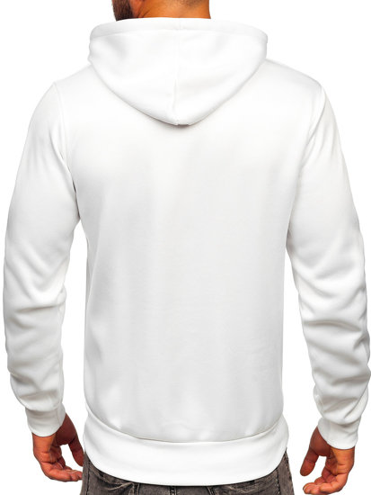 Bijela s printom dukserica muška s kapuljačom Bolf HM563