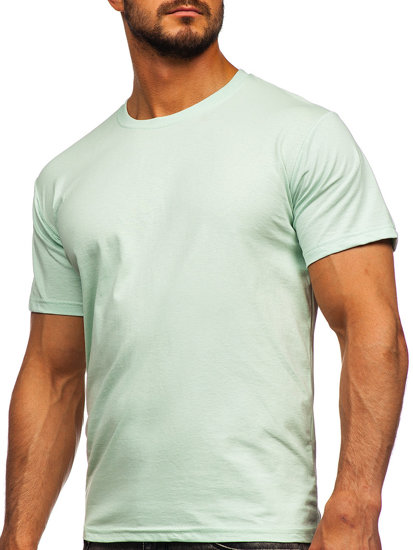 Boje svijetle metvice pamučna majica muška bez printa  Bolf 192397