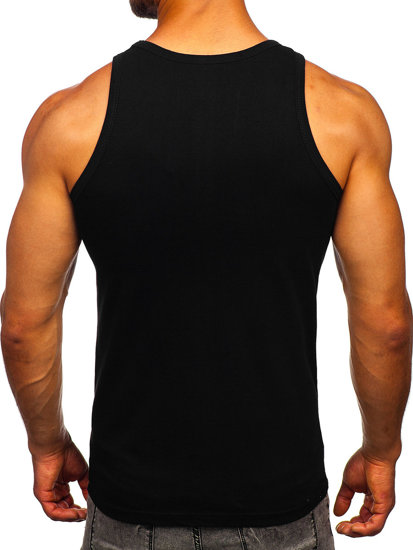 Crna boxer majica tank top s printom Bolf 14837