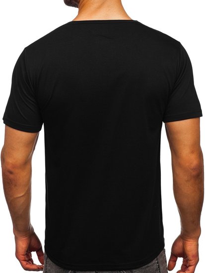 Crna majica muška s printom Bolf KS2652