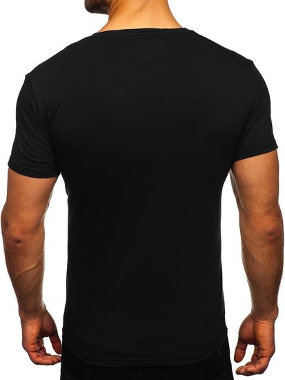 Crna muška majica s printom Bolf Y70052