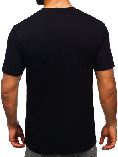 Crna pamučna majica muška s printom Bolf 14772