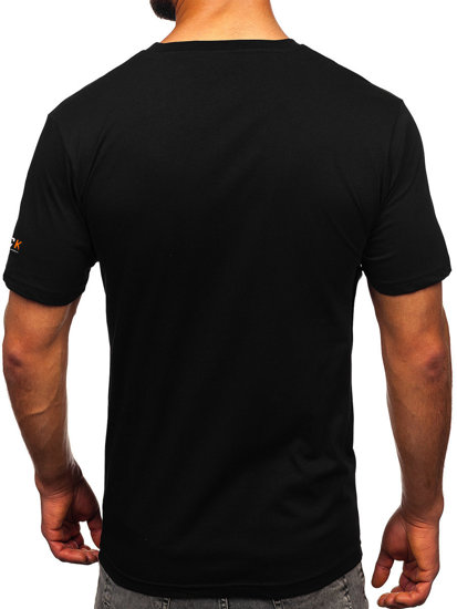 Crna pamučna majica muška s printom Bolf 14773