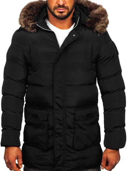 Crna prošivena muška jakna zimska Bolf 5M50