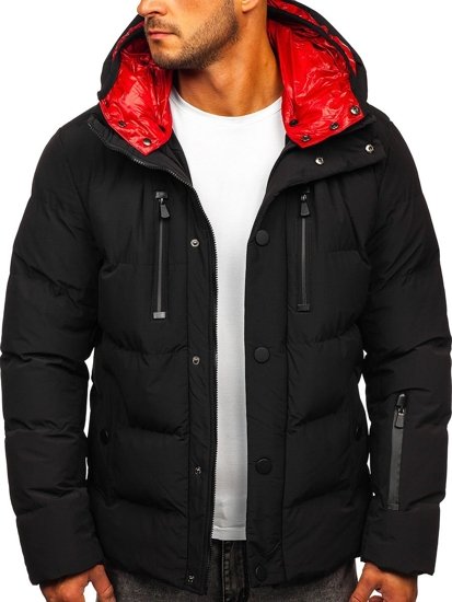 Crna prošivena muška jakna zimska Bolf J1903