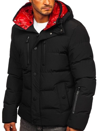 Crna prošivena muška jakna zimska Bolf J1903