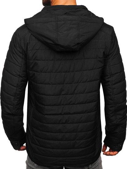 Crna prošivena muška prijelazna jakna Bolf 22M305