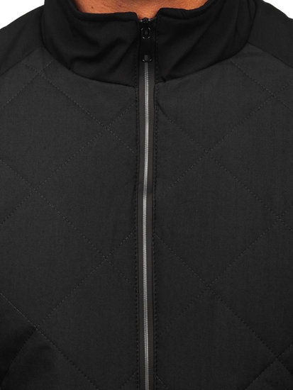 Crna prošivena muška prijelazna jakna Bolf 84M3022