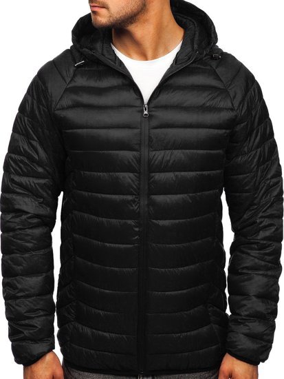 Crna prošivena prijelazna jakna muška Bolf 13021