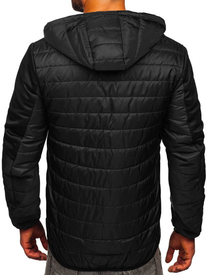 Crna prošivena prijelazna muška jakna Bolf M10006
