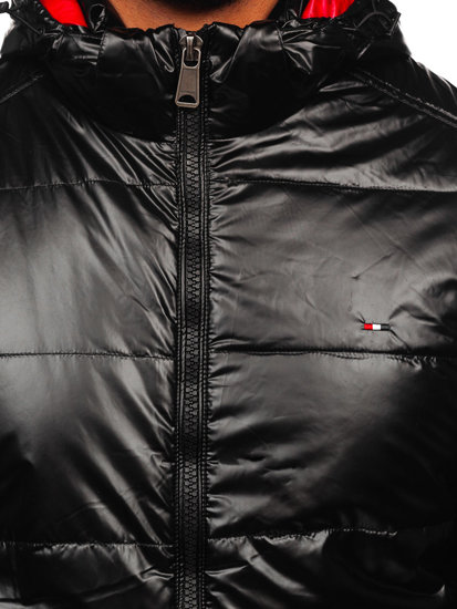 Crna prošivena sportska prijelazna jakna muška  Bolf 2143