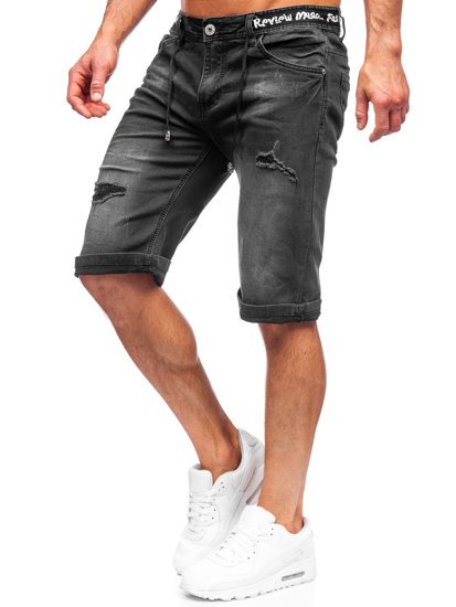 Crne od trapera kratke hlače muške Bolf K15002-2