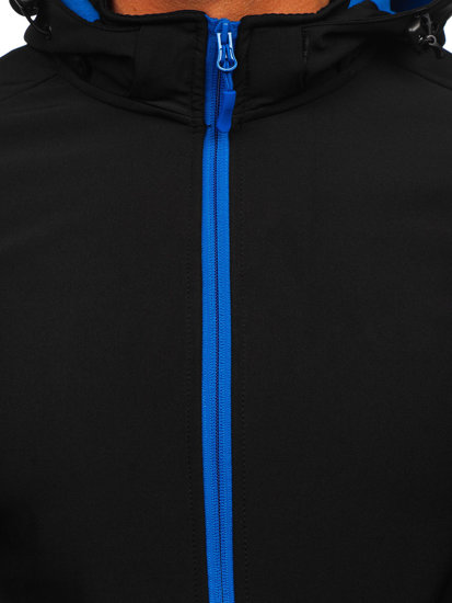 Crno-plava muška softshell prijelazna jakna Bolf HH017